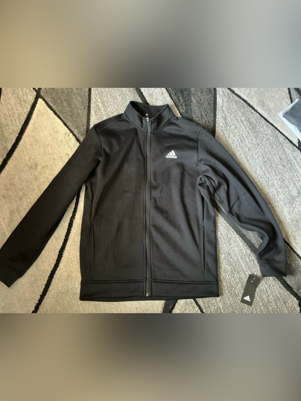 Size Medium - Adidas Golf Black Full Zip Sweatshirt